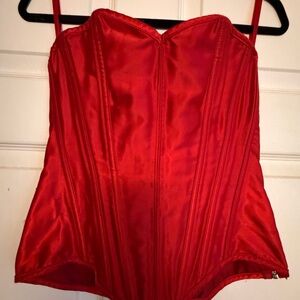 Shirley of Hollywood Scarlet Satin Lingerie